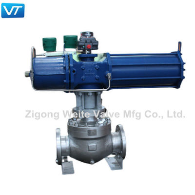 kualitas  Petroleum Gas Emergency Shutdown Valve API 6D Pneumatic ESD Valve pabrik
