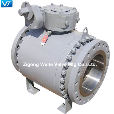 Ditempa 10 &quot;Katup Pipa Minyak API 6D Trunnion Type Ball Valve