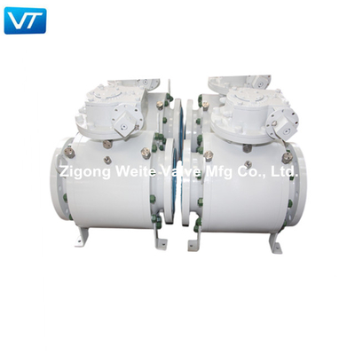 API 6D Electric Actuator Ball Valve Forged Steel Trunnion Ball Valve A350
