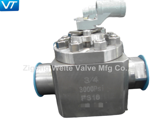 Katup Bola Masuk Atas 3/4 Inch F316 Stainless Steel 3000 Psi Ball Valve