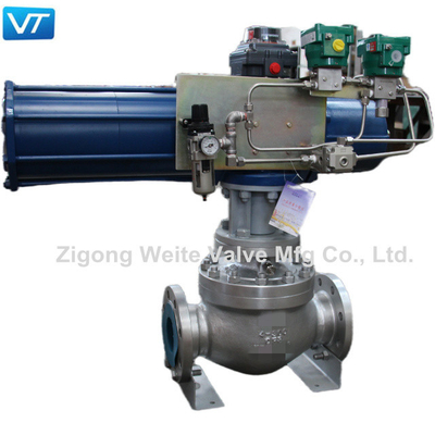 4 ''300LB Tubuh CF3 SDV Shutdown Valve Pneumatic Actuator Pengangkutan Air Minyak Gas