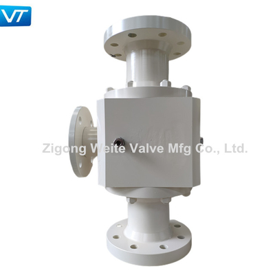 4 Inch Class 300 Oil Ball Valve PTFE Seat Tipe T Tiga Arah Dengan Kapasitas Sirkulasi Besar