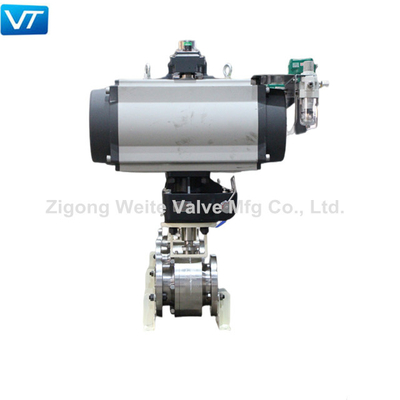 SS Pneumatic Actuator Ball Valve Fireproof API 6FA Tahan Korosi