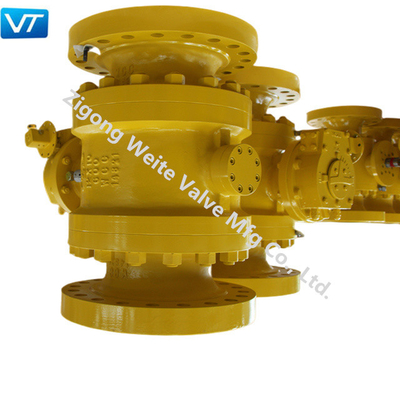 12x10 &quot;Katup Bola Trunnion Dudukan Logam Mengurangi Bore Untuk Pipa Minyak