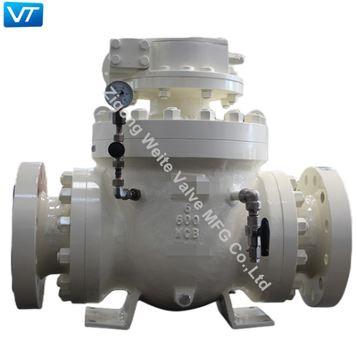 600LB Pigging Ball Valve 600LB WCB Carbon Steel Ball Valve Untuk Membersihkan Saluran Pipa