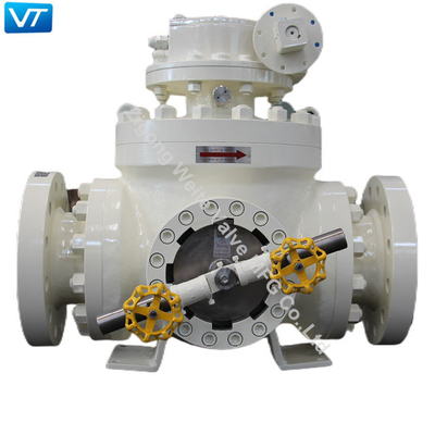 600LB Pigging Ball Valve 600LB WCB Carbon Steel Ball Valve Untuk Membersihkan Saluran Pipa