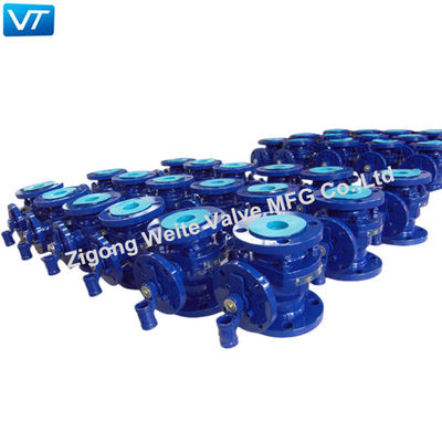 OEM Batch Of Floating Ball Valve Bola F316 Kelas 150 Warna biru